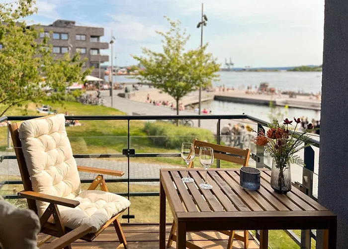 With Sunny Balcony By The